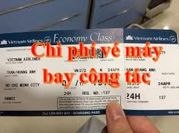 Hướng dẫn chứng từ khấu trừ thuế cho vé máy bay đi công tác