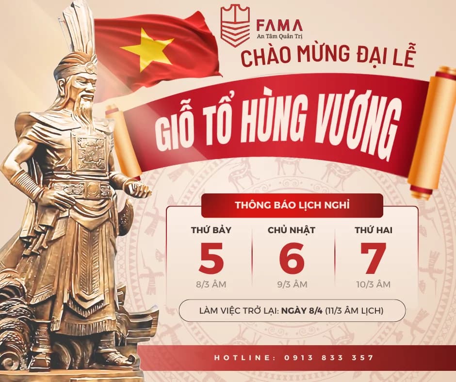 Thông báo nghĩ lễ Giỗ Tổ Hùng Vương